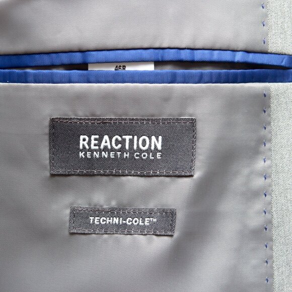 Kenneth Cole Reaction‎ Men's 2 pc Suit Blazer 46R Jacket Pants 34Wx34L E02121 - Picture 9 of 15